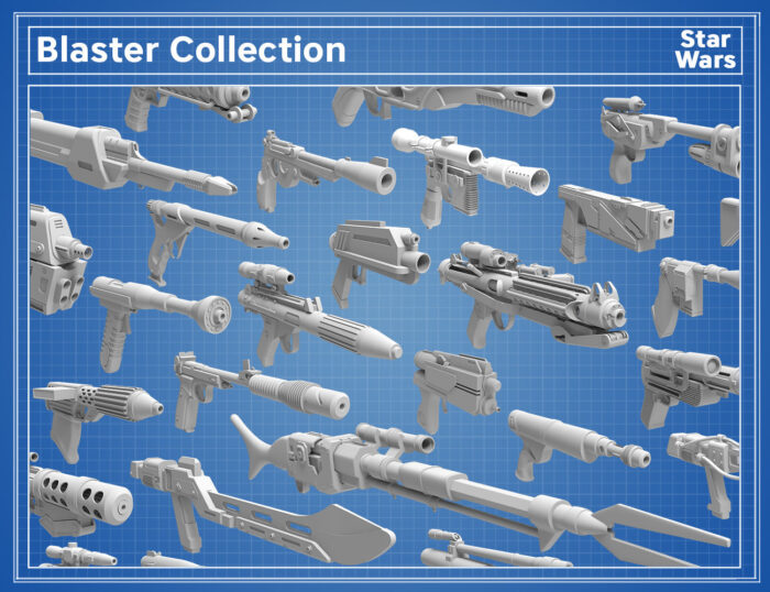 Star Wars 100+ Blasters Collection — 3D printable STL model
