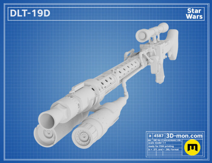 DLT-19D Blaster — 3D printable STL model