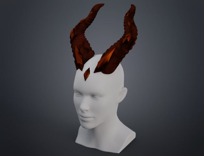 Embedded Gemstone Horns — 3D printable STL model