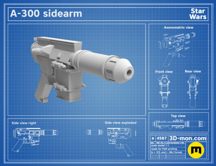 A-300 Blaster Pistol — 3D printable STL model