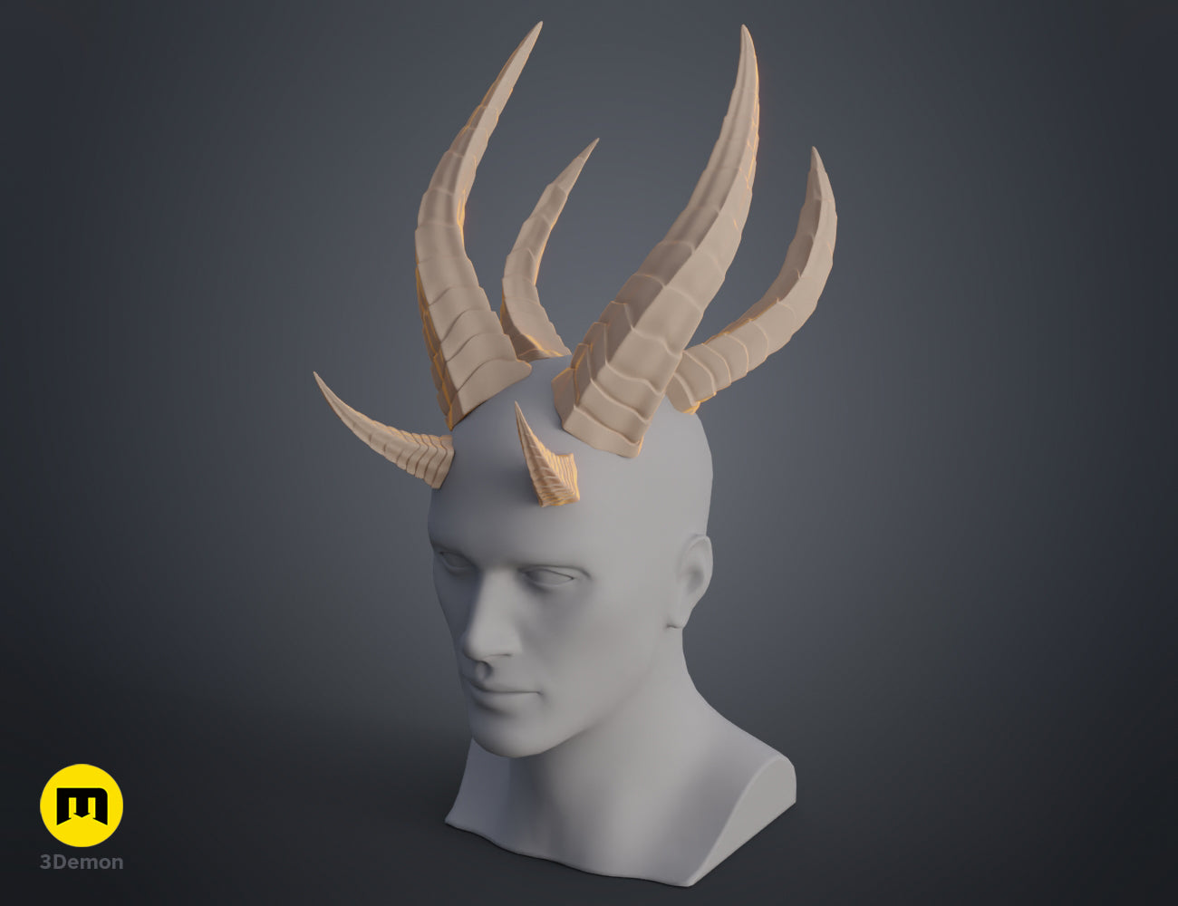 Six Super Saiyan Horns — 3D printable STL model