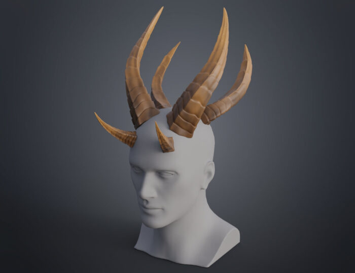Six Super Saiyan Horns — 3D printable STL model