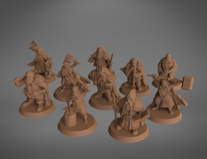 Dwarf Commando - D&D Set — 3D printable STL model