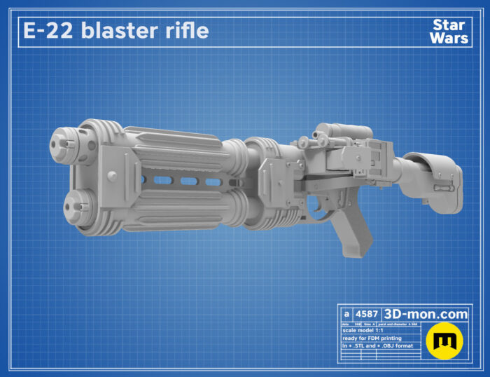 E-22 Blaster Pistol — 3D printable STL model
