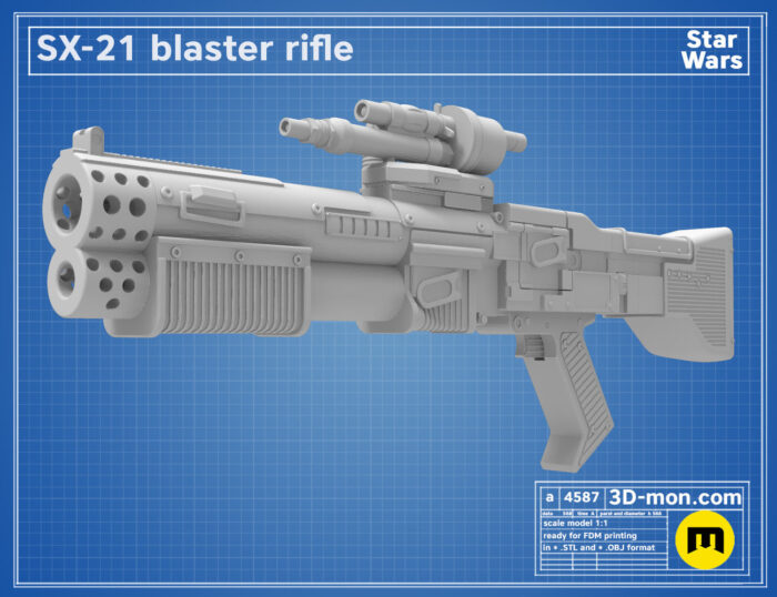 SX-21 Blaster Pistol — 3D printable STL model