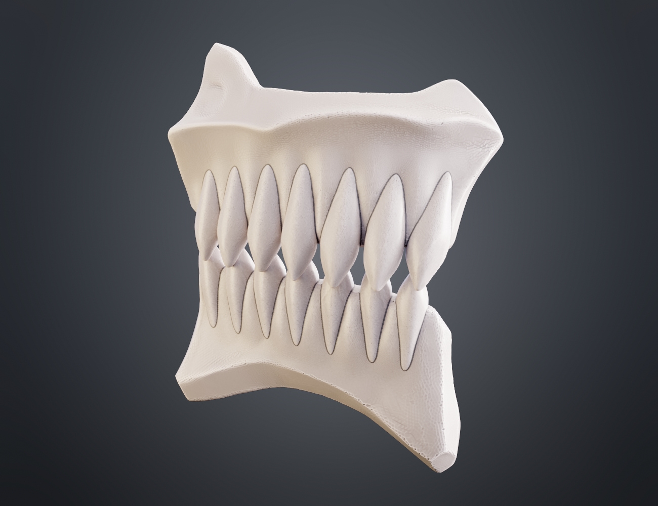 Coloured render of Grimmjow Jaegerjaquez Jaw Mask from Bleach 3Demon cospla STL 3dprint cover
