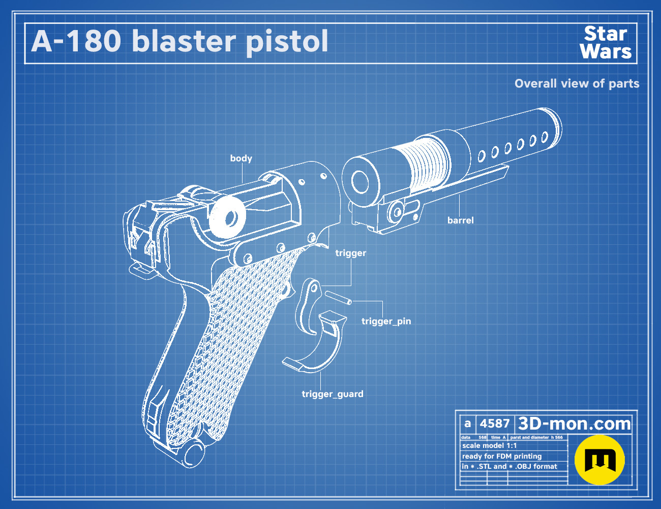 Blaster A-180 from Star Wars