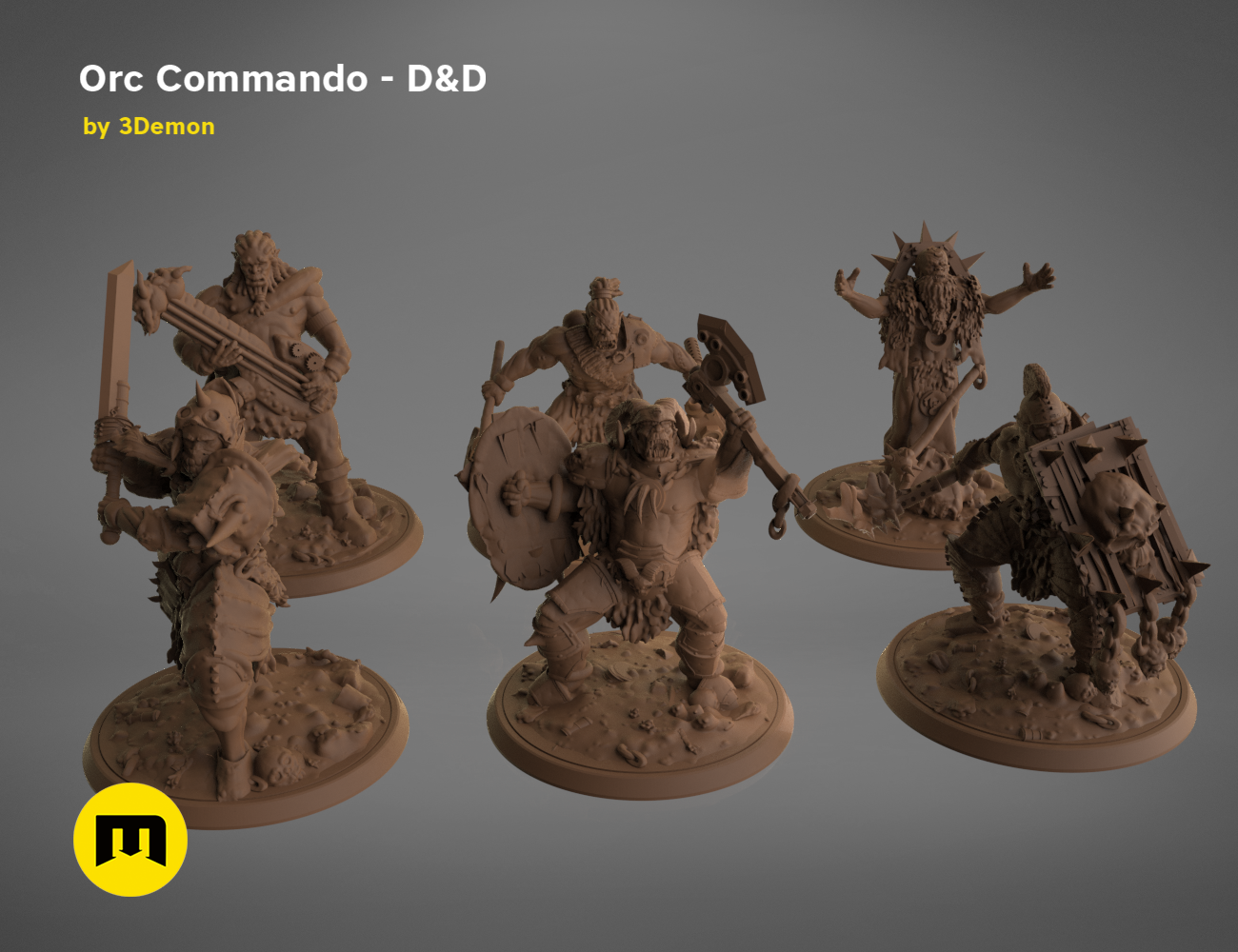 Orc Commando - D&D Set — 3D printable STL model