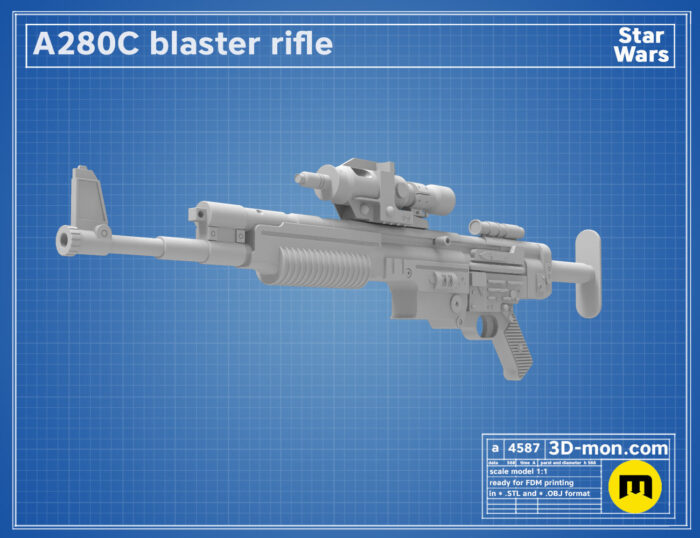 A280C Blaster — 3D printable STL model
