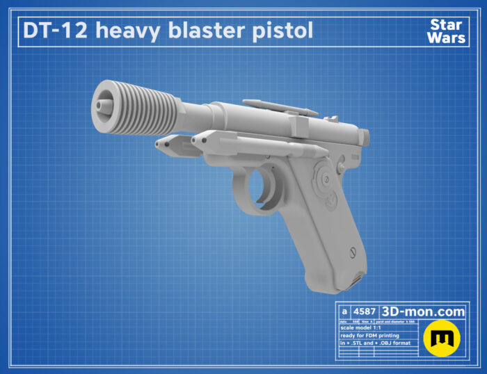 DT-12 Greedo Blaster — 3D printable STL model
