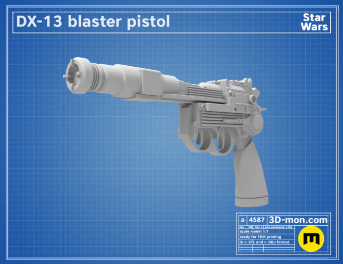 DX-13 Blaster Pistol — 3D printable STL model