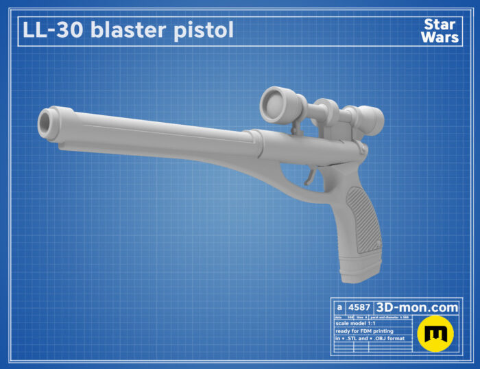 LL-30 Cad Bane Blaster — 3D printable STL model