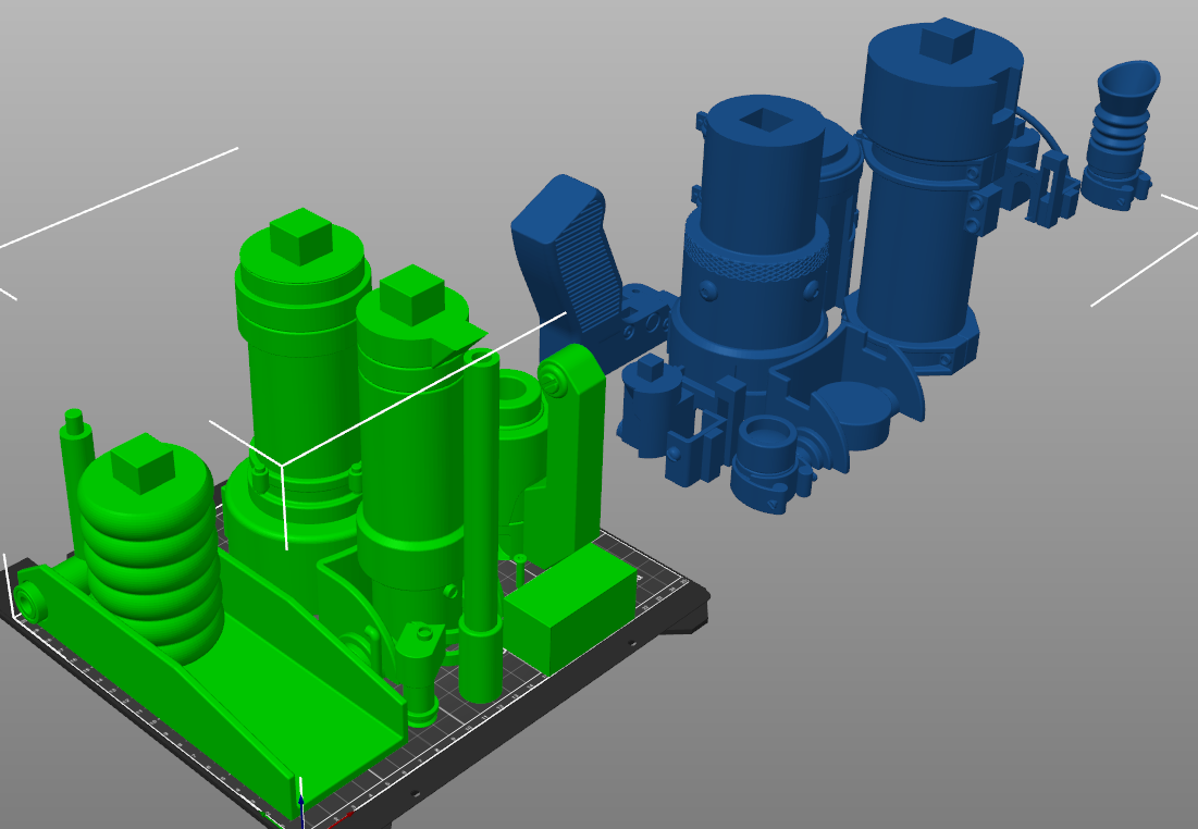 Color-coded parts breakdown of CJ-9 Bo-Rifle STL, exploded weapon assembly guide, 3D print cosplay prop