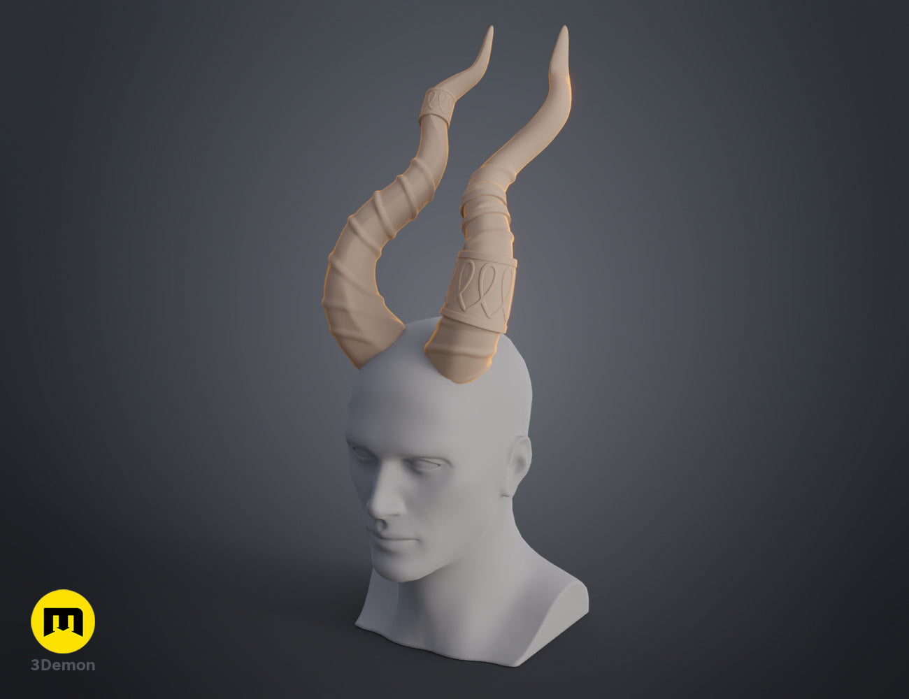 Wyvern dragon Horns — 3D printable STL model