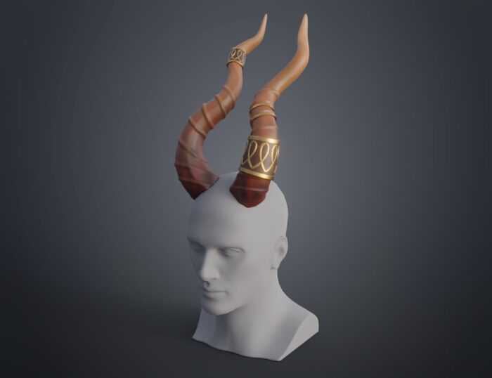 Wyvern dragon Horns — 3D printable STL model