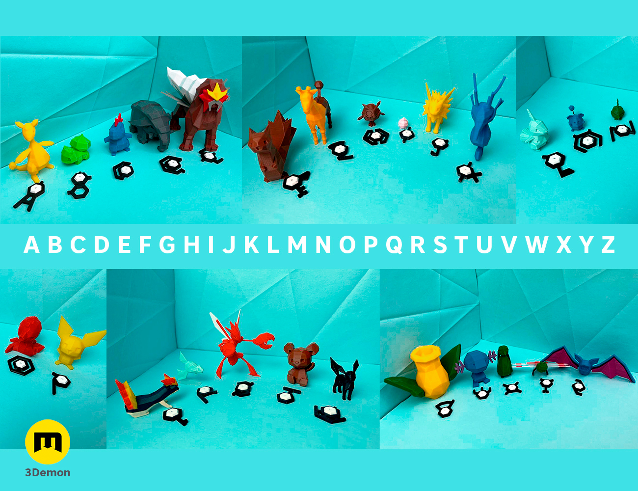 pokémon unown alphabet by Dobrá Mrkev, Download free STL model