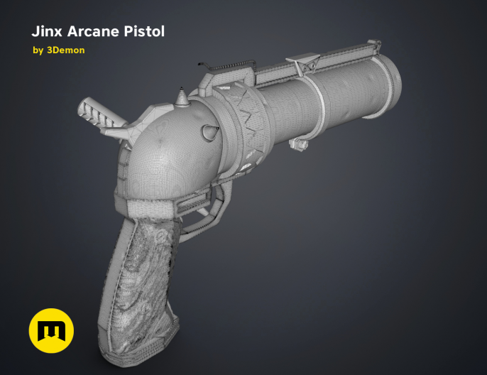 Jinx Arcane Pistol – 3Demon - 3D print models download