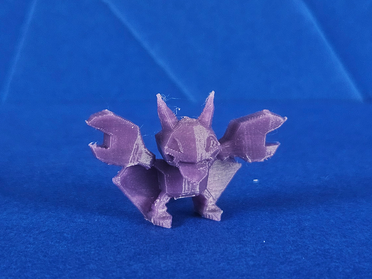 3D model render of Gligar, purple Pokémon collectible figure, side view STL