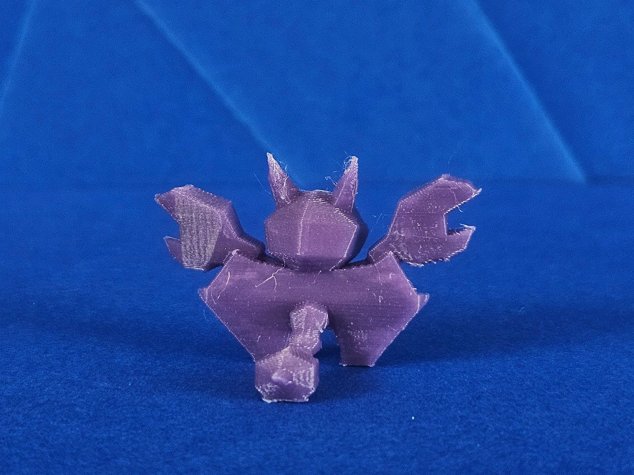 3D print preview of Gligar STL, purple dragon-like creature, 3Demon collectible figure