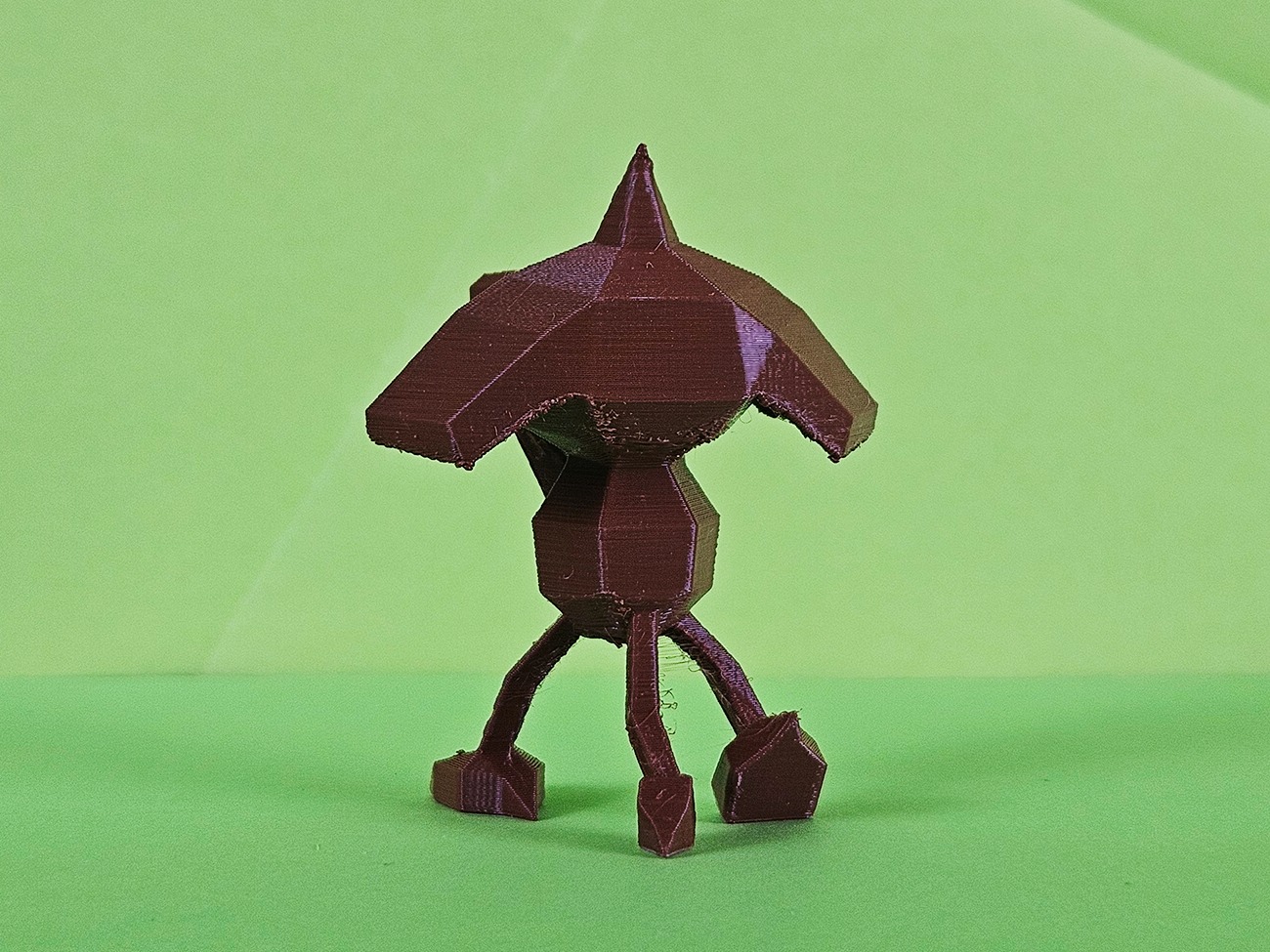 3D model render of Hitmontop STL, side view, Pokémon collectible figure