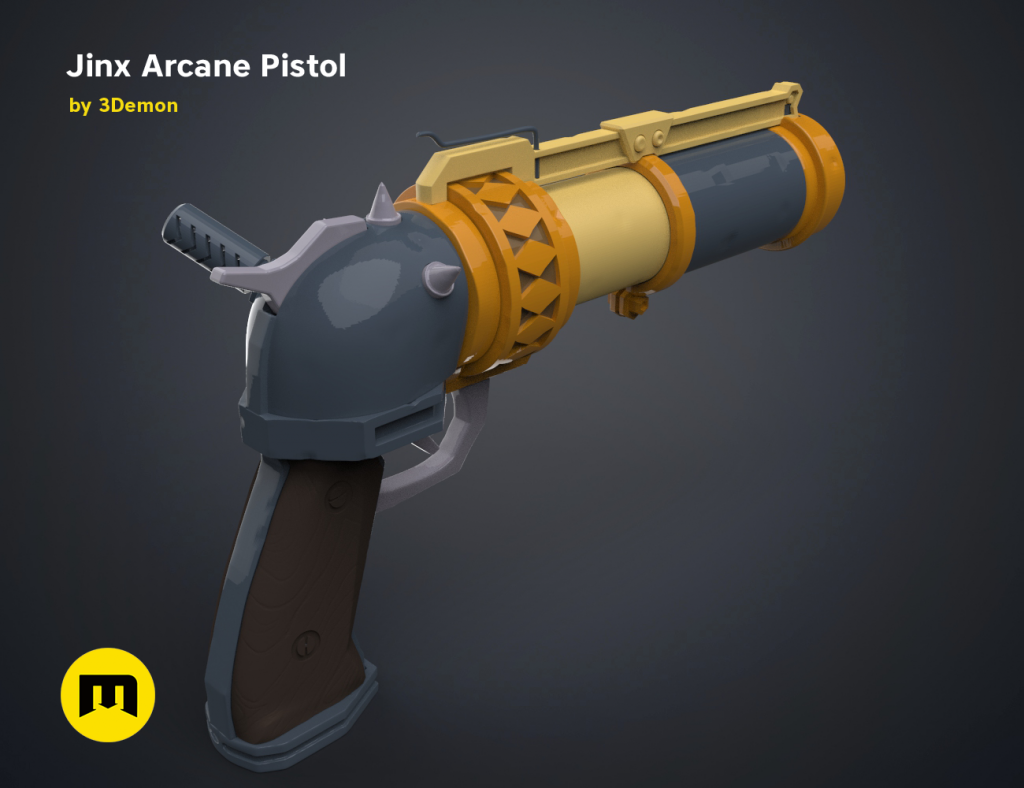 Jinx Arcane Pistol – 3Demon - 3D print models download