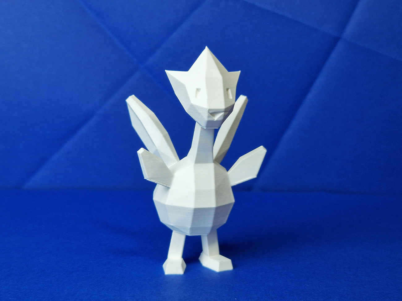 3D model render of Togetic STL, white Pokémon collectible figure with winged design