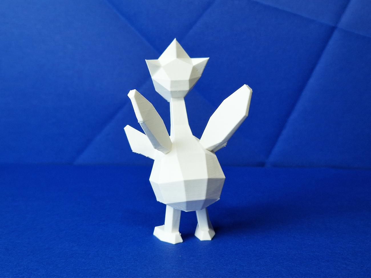 3D model render of Togetic STL, Pokémon collectible figure with star-shaped head and wings