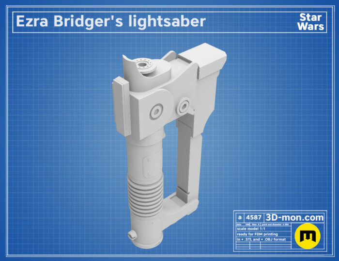 Ezra Bridger's Lightsaber — 3D printable STL model