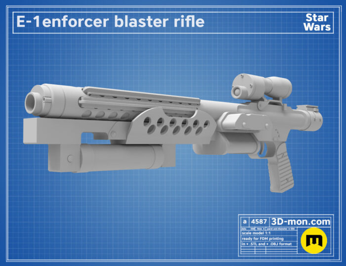 E-1 Blaster Rifle — 3D printable STL model