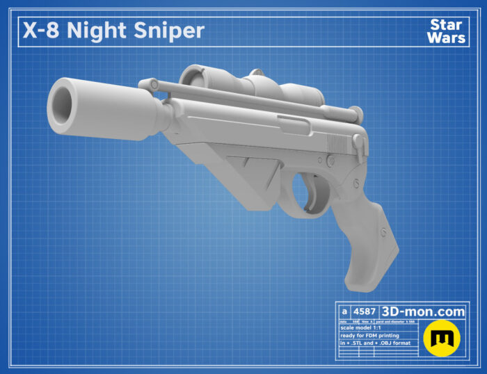 X-8 Night Sniper — 3D printable STL model