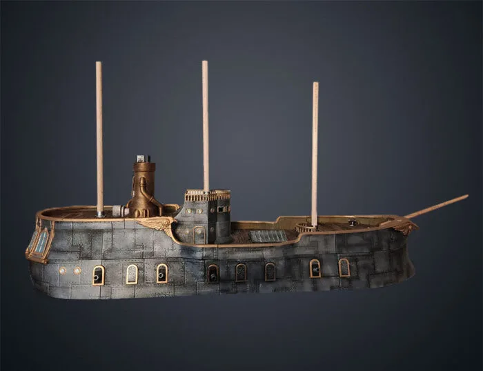 Steampunk Frigate Terrain — 3D printable STL model