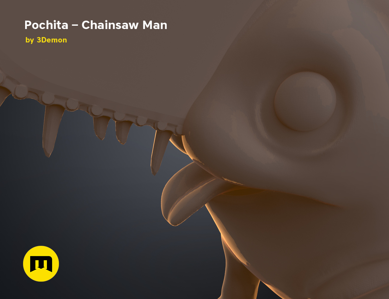 3D Printable Chainsaw man Pochita by The Garawake