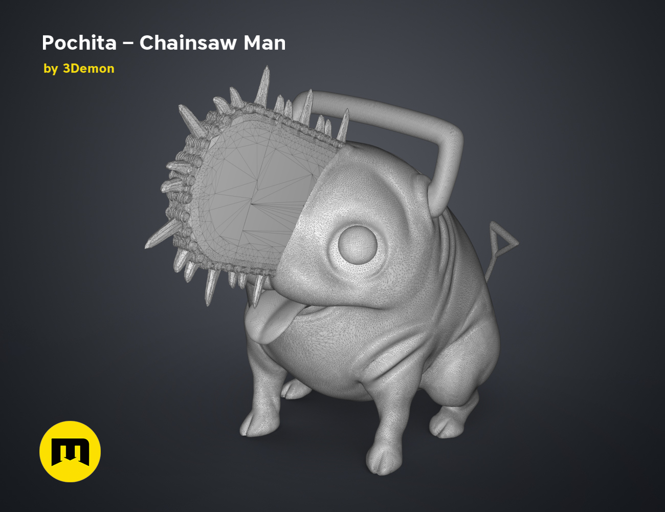 3D Printable Chainsaw man Pochita by The Garawake