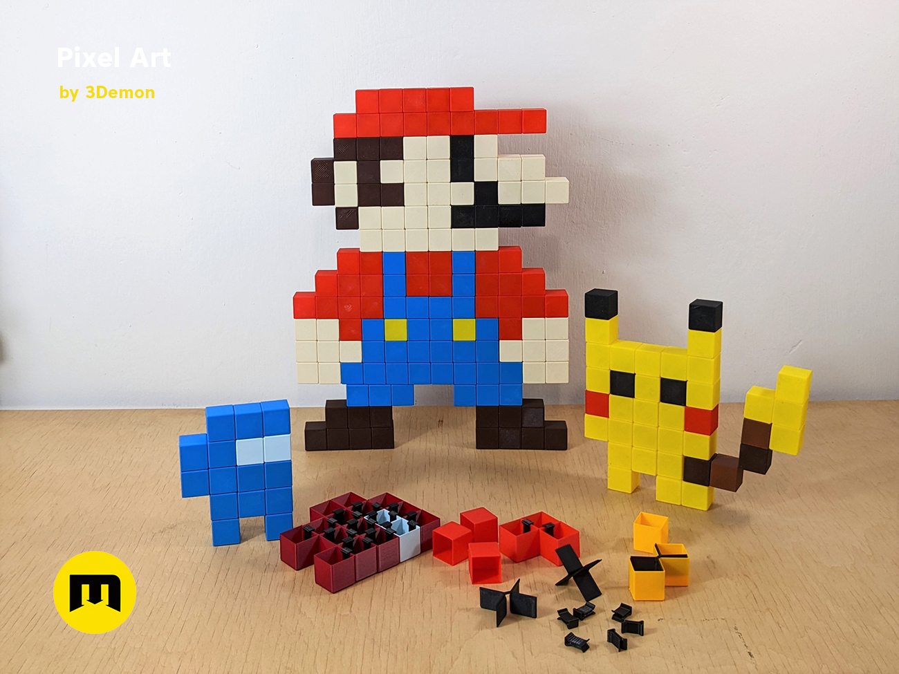 New Super Mario 3d Volume Assembly Blocks Toys Pixel Painting