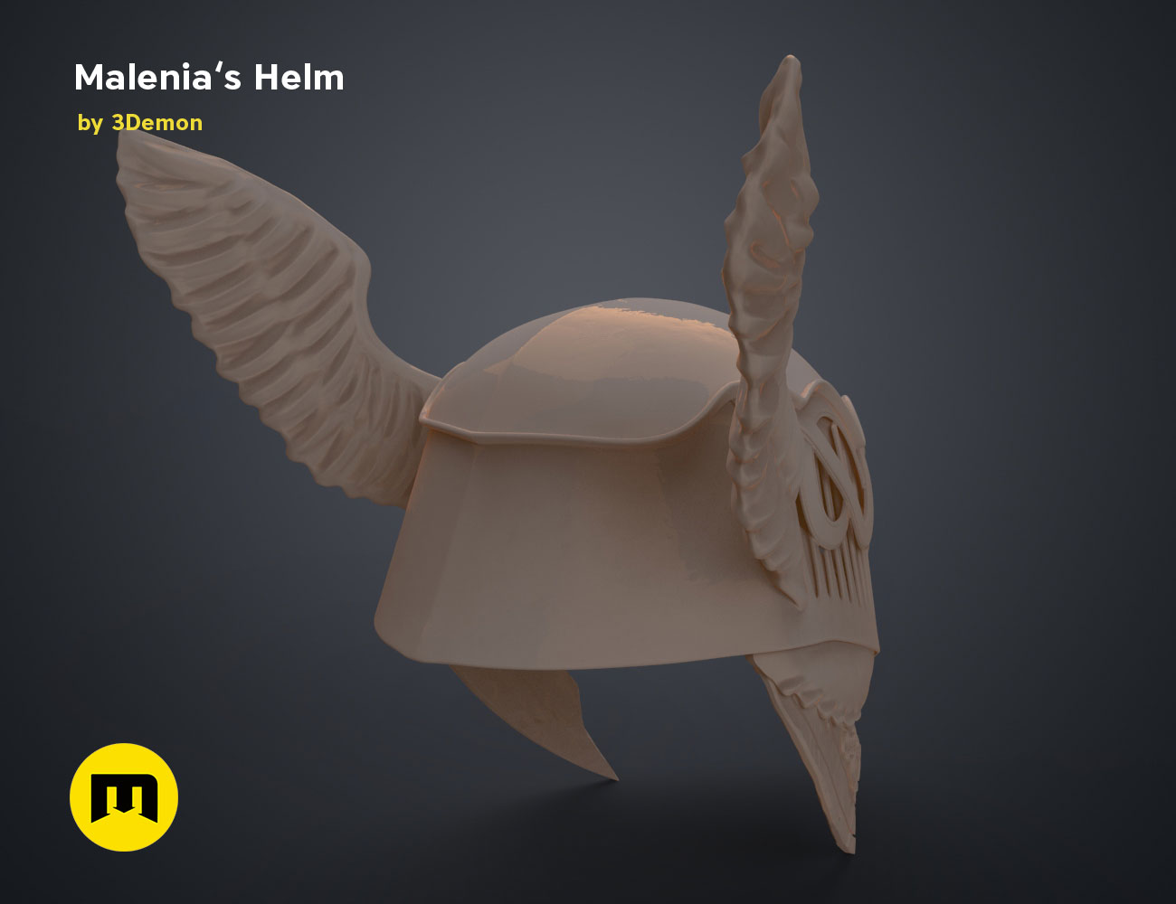 3D file Malenia Helmet From Elden Ring - Fan Art 3D print model