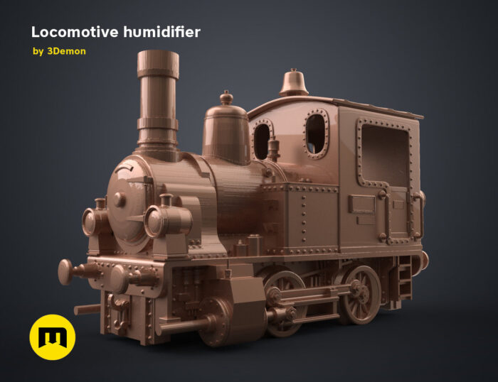 Locomotive Air Humidifier — 3D printable STL model