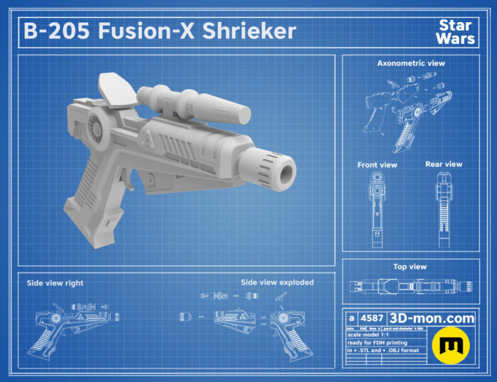 B-205 Fusion-X Shrieker — 3D printable STL model