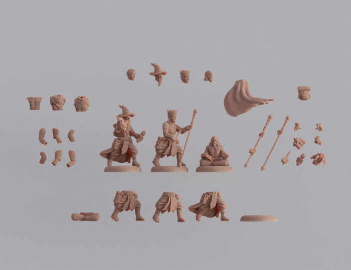 Modular magnetic DnD figure – Mage — 3D printable STL model