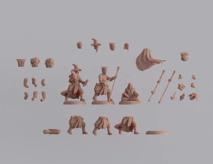 Modular magnetic DnD figure – Mage — 3D printable STL model