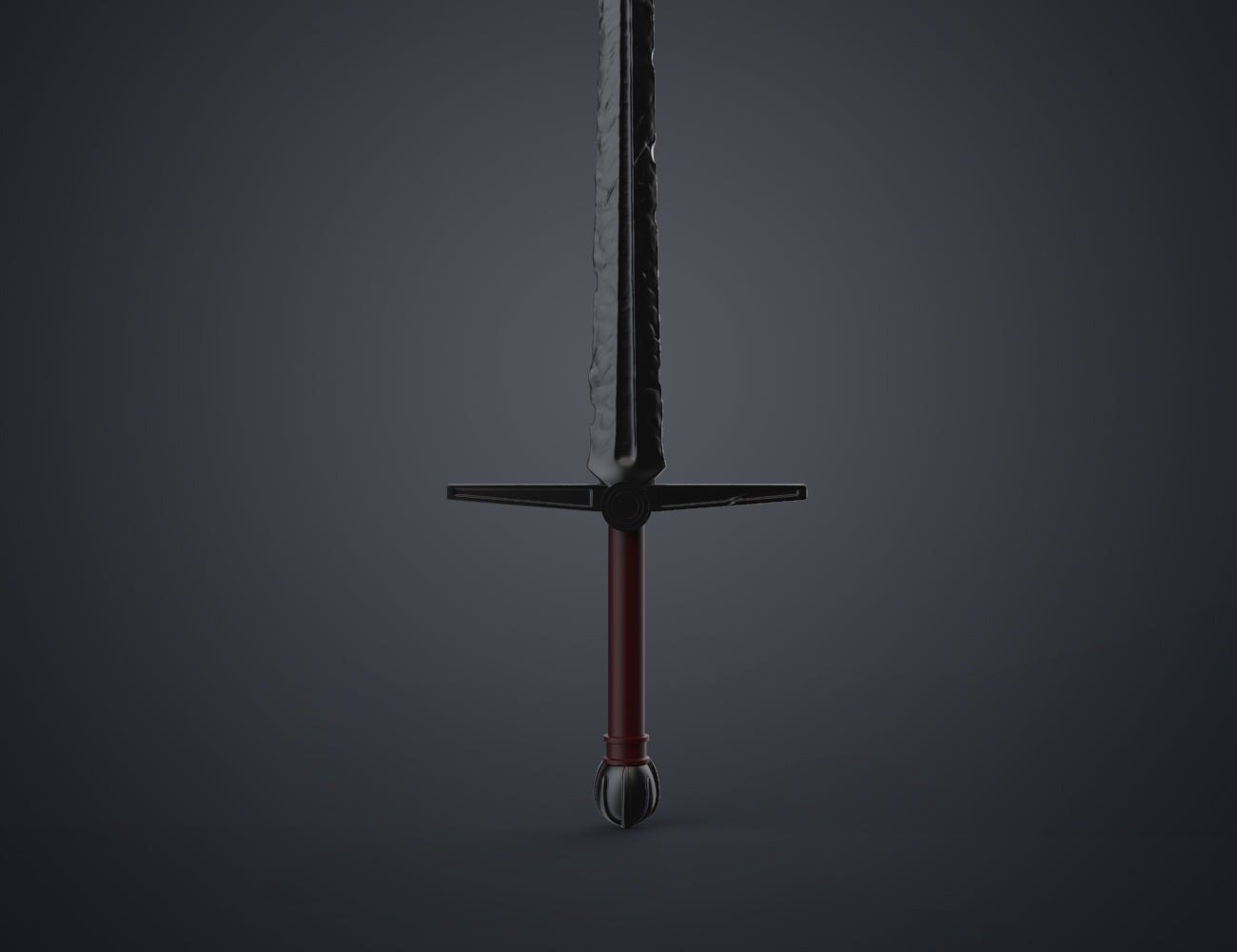 3D model render of Necrosword (Love and Thunder) STL, three-quarter view of the design