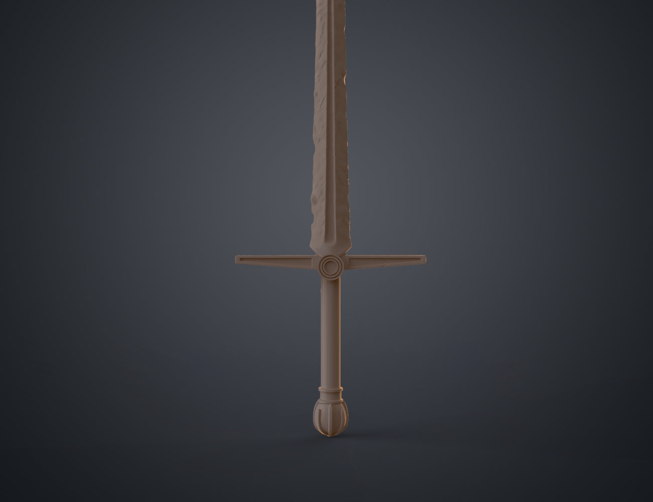 STL preview of Necrosword (Love and Thunder) STL, back detail of the design
