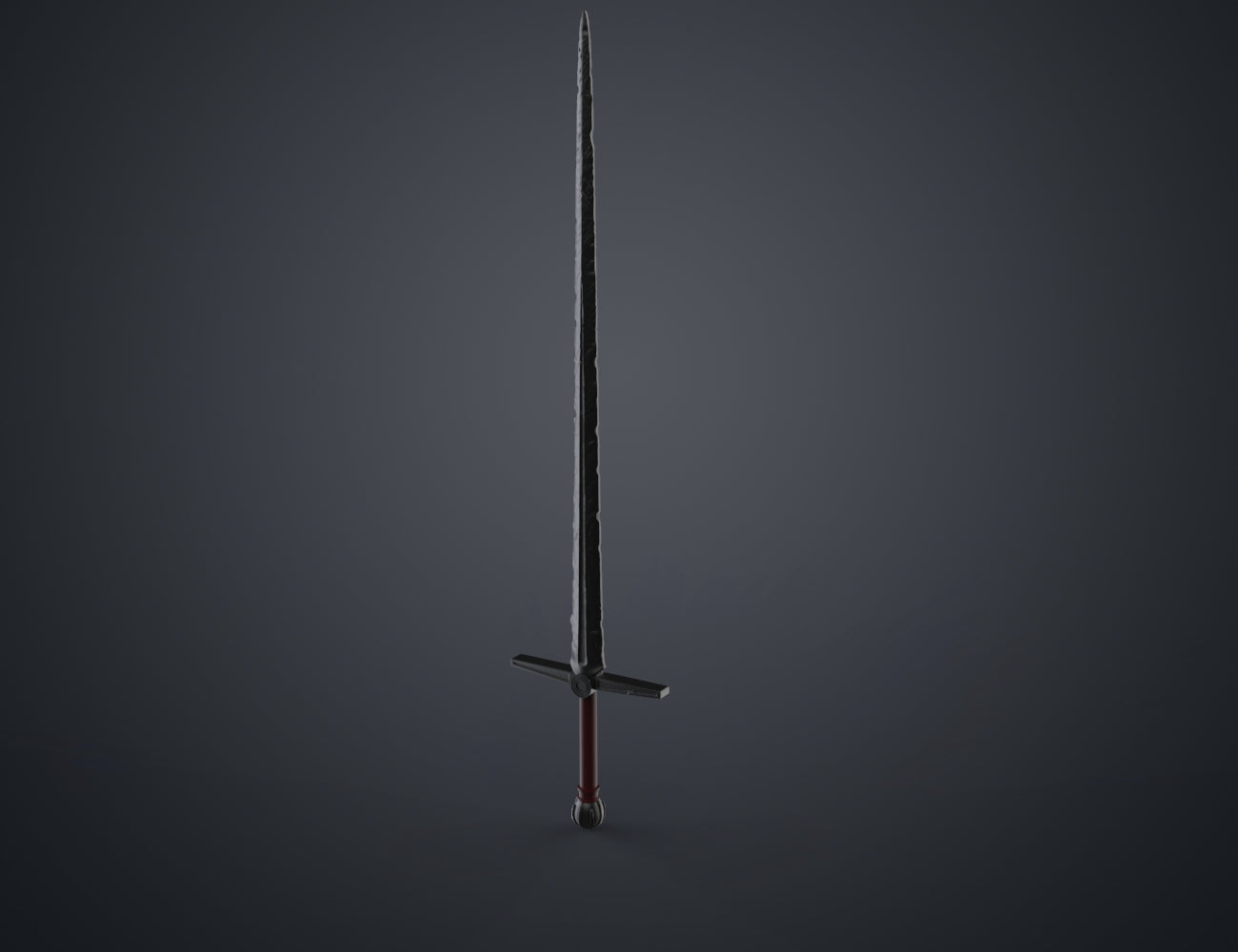 3D print preview of Necrosword (Love and Thunder) STL, rear view of the design
