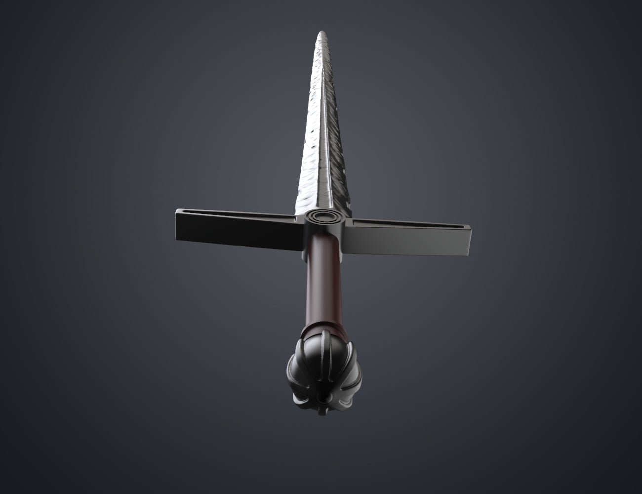 Necrosword (Love and Thunder) STL 3D print, side view showing design details