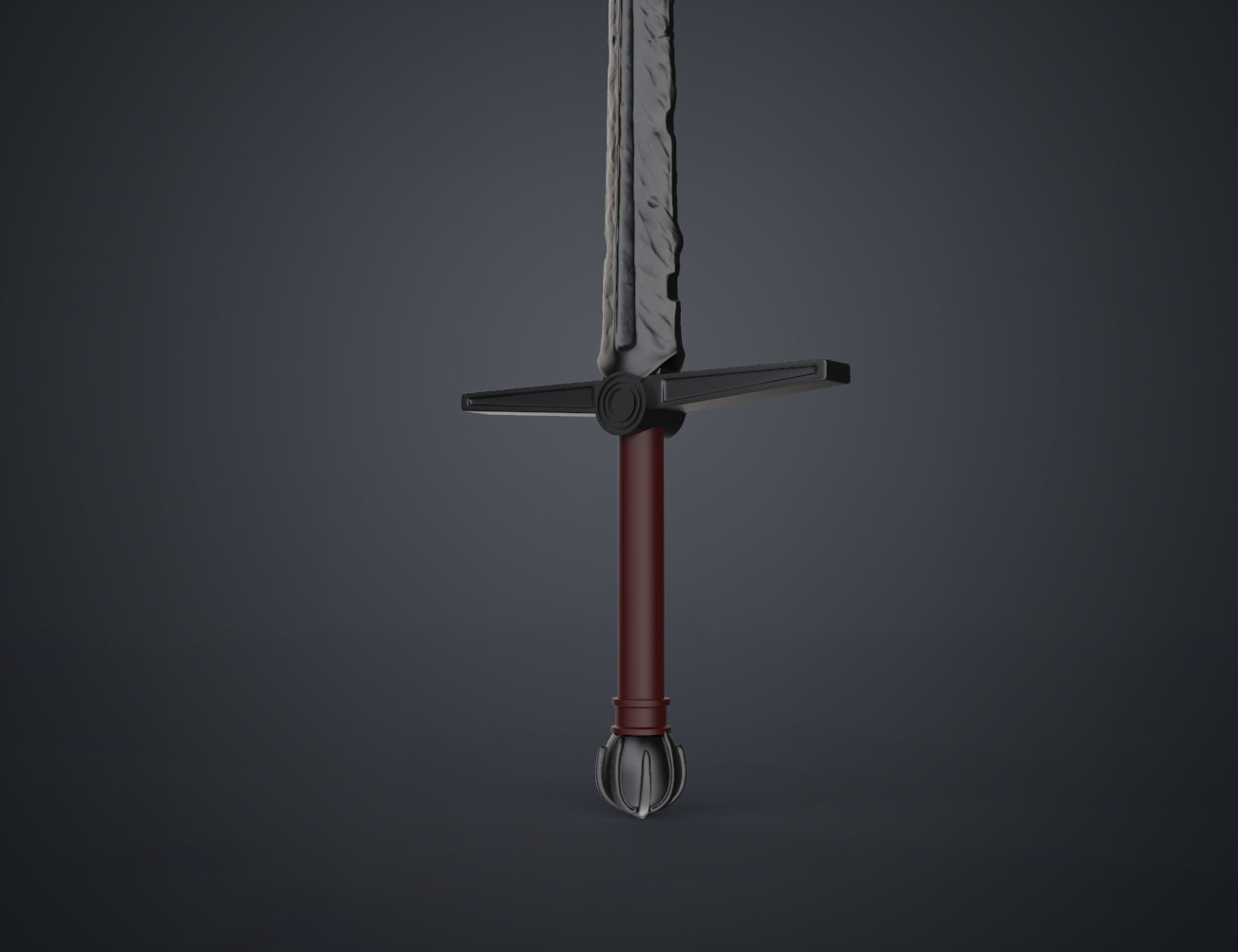 3D model of Necrosword (Love and Thunder) STL, back detail of the design