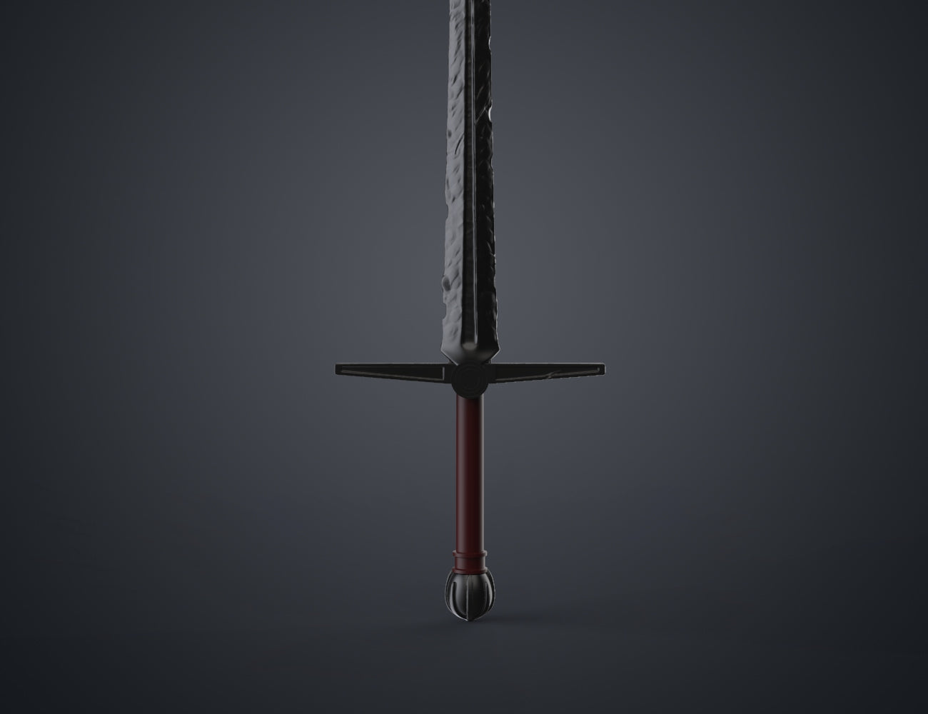 Necrosword (Love and Thunder) STL 3D print, rear view showing design details