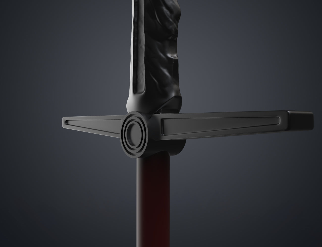 3D model render of Necrosword (Love and Thunder) STL, three-quarter view of the design