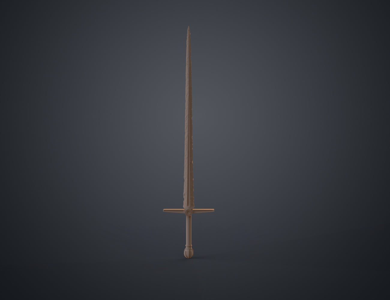 3D model of Necrosword (Love and Thunder) STL, back detail of the design