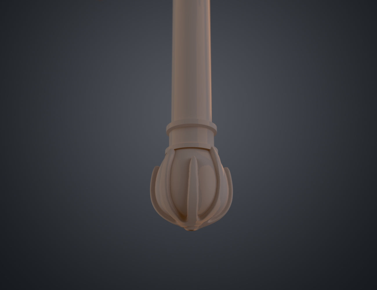 STL preview of Necrosword (Love and Thunder) STL, back detail of the design