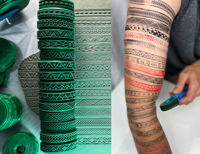 Stamp Wheels for Bodypaint — Maori Tattoos — 3D printable STL model