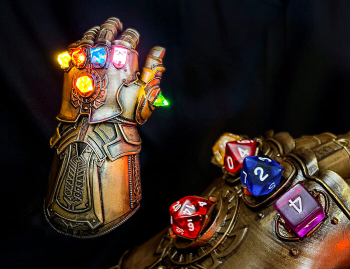 The Infinity Gauntlet - Wearable DnD Dice Holder — 3D printable STL model